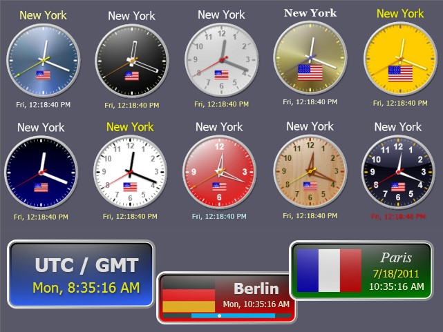 Sharp World Clock 7.53 software screenshot