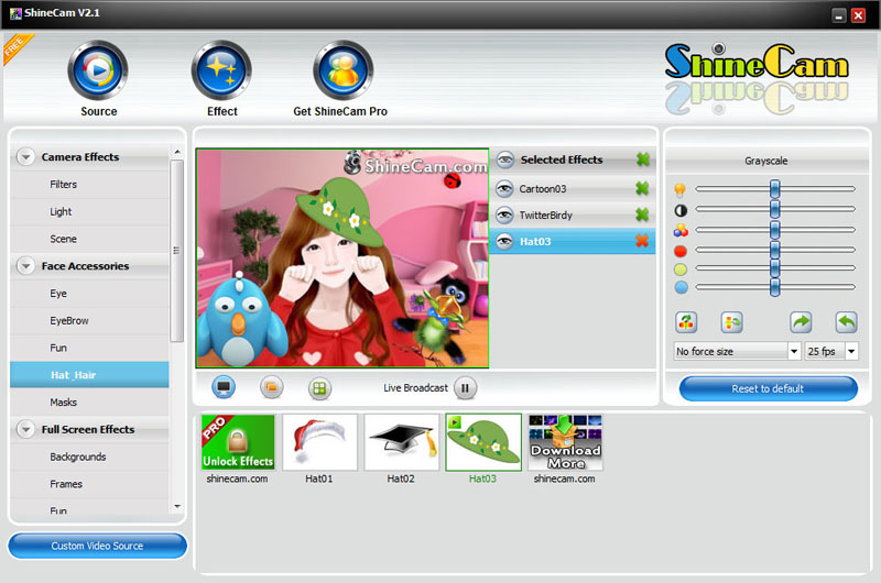 ShineCam 2.52 software screenshot
