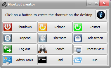Shortcut creator 1.0 software screenshot