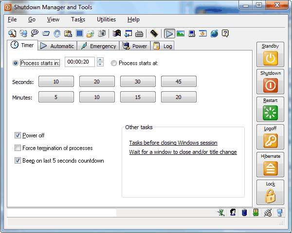 Shutdown Manager and Tools 1.0.0.49 software screenshot