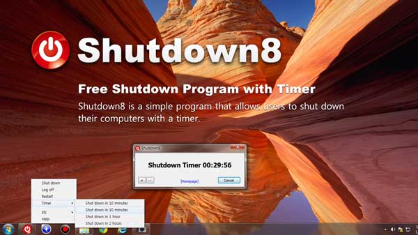 Shutdown8 Portable 1.08 software screenshot