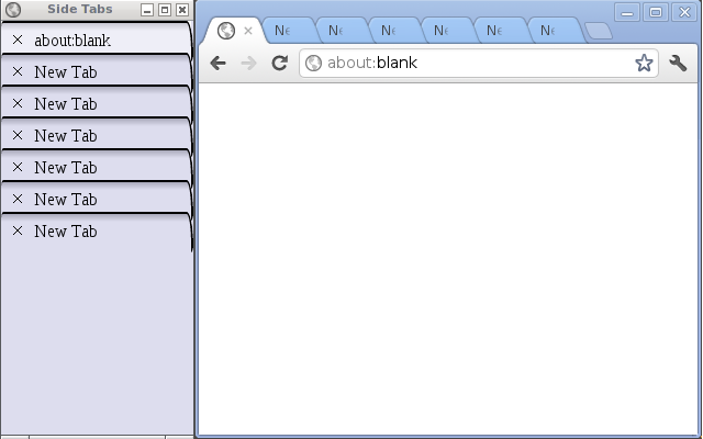 Side Tabs for Chrome 0.4.3 software screenshot