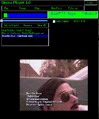 Sigma Player 1.0 software screenshot