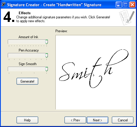 Signature Creator 1.12 software screenshot