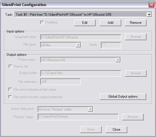 SilentPrint - Batch Printing Software 2.82 software screenshot