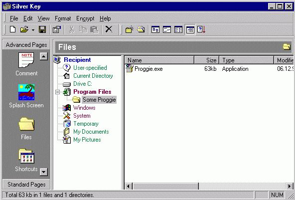 Silver Key 4.9.1 software screenshot