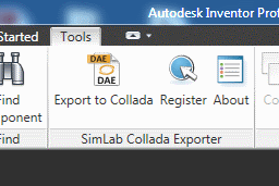 SimLab Collada Exporter for Inventor 3.1 software screenshot