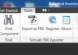 SimLab Fbx Exporter for Inventor 3.1 software screenshot