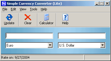 Simple Currency Converter 3.31 software screenshot