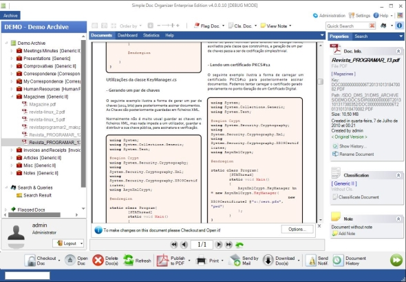 Simple Doc Organizer Free Edition 4.0.2.41 software screenshot