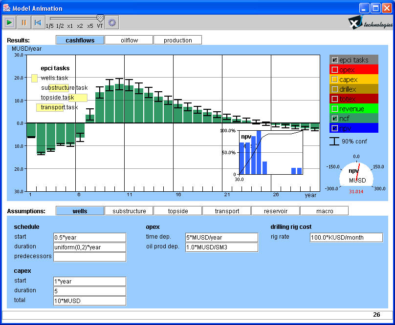 Simple Oil Field NPV Simulation Tool 0.1.3 software screenshot