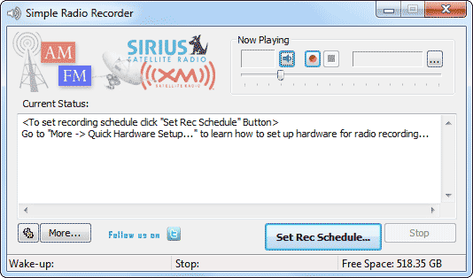 Simple Radio Recorder 1.2.7.1 software screenshot