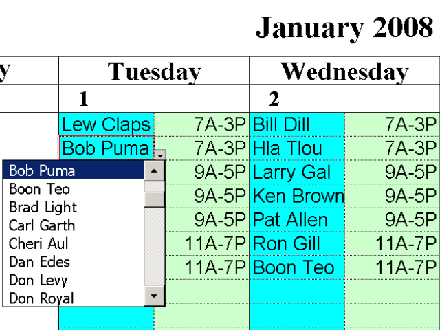 Simple Scheduling Calendar 1.24 software screenshot