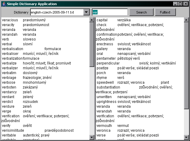 Simple dictionary applications 1.04 software screenshot