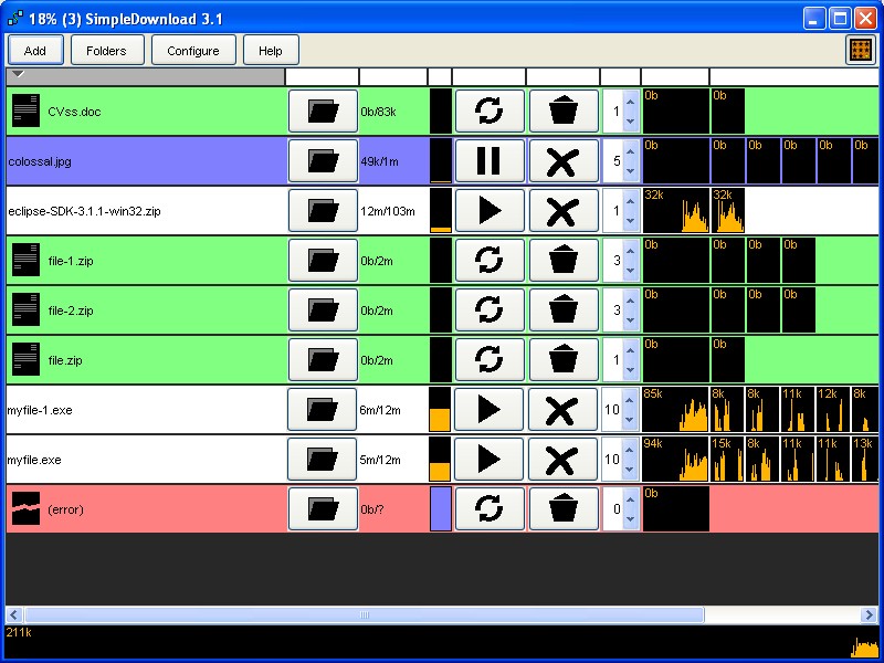 SimpleDownload 3.1 software screenshot