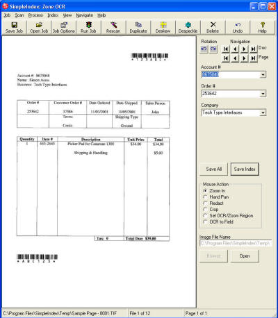 SimpleIndex 7.0 software screenshot