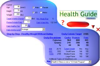 Simplebean Health Guide 1.0 software screenshot