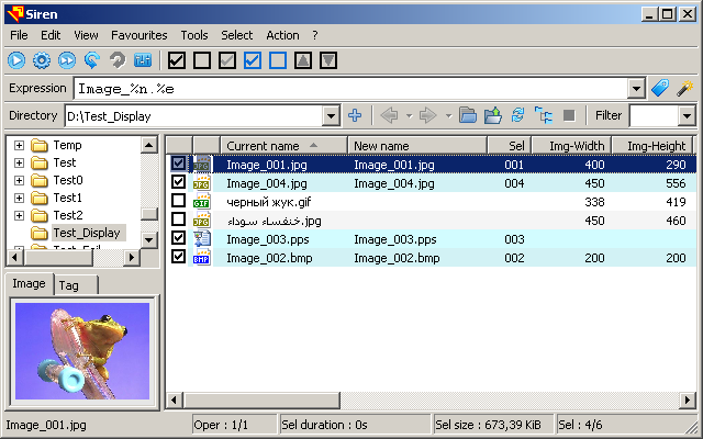 Siren 3.11 software screenshot