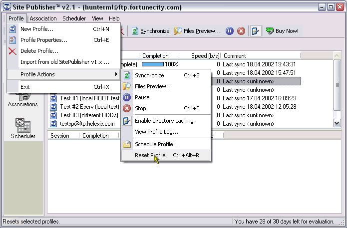 Site Publisher 2.6.125 software screenshot