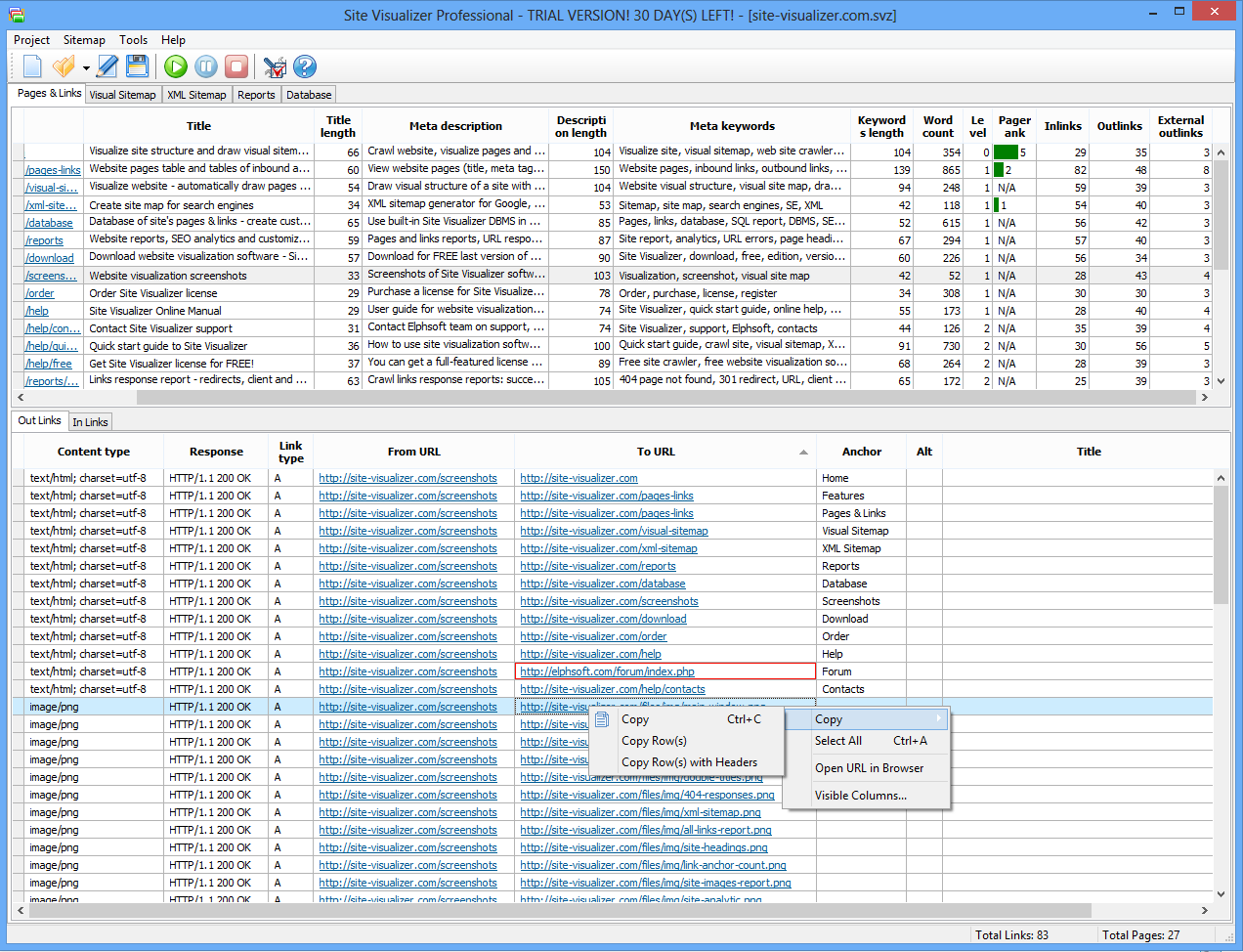 Site Visualizer Professional 2.6.20 software screenshot