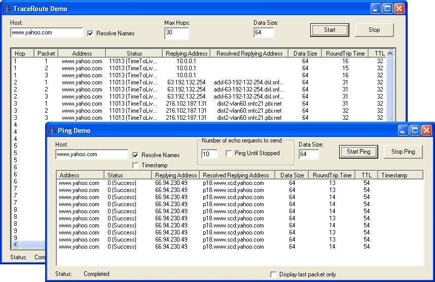 SkICMP ActiveX Control 5.0.0.1 software screenshot