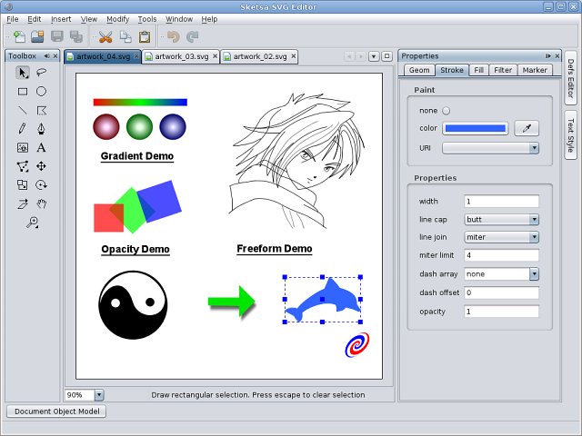 Sketsa SVG Editor 6.5.2 software screenshot