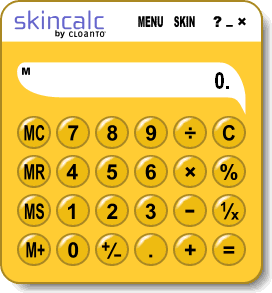 SkinCalc 3.5.9.0 software screenshot