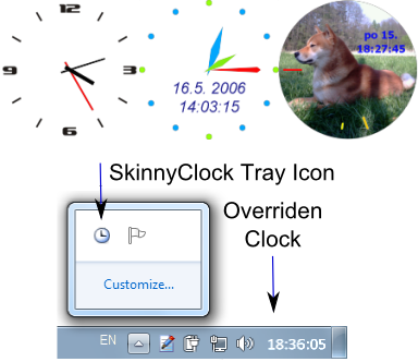 Skinny Clock 1.15 BETA 1 software screenshot