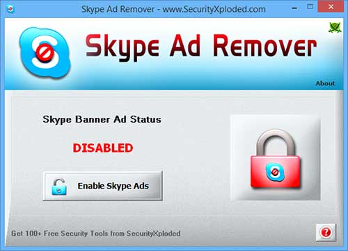 Skype Ad Remover 2.0 software screenshot