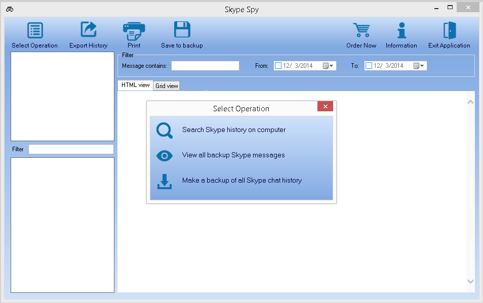 Skype Spy USB Edition 1.0.2.0 software screenshot