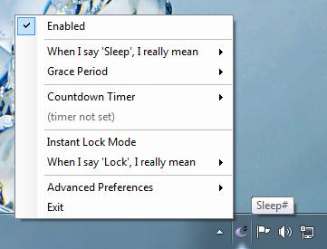 Sleep# 2.3.1 software screenshot