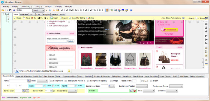 SliceMaker Deluxe 3.5.0.0 software screenshot