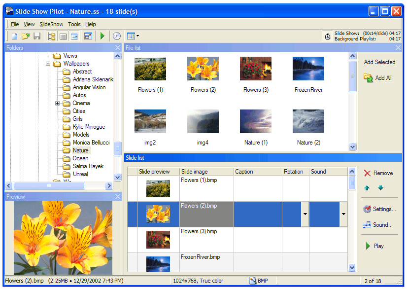 Slide Show Pilot 3.0 software screenshot