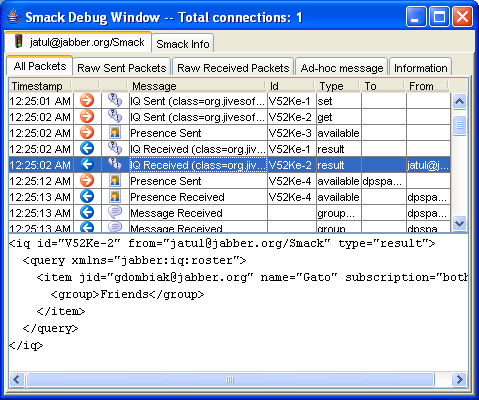 Smack 4.1.8 software screenshot