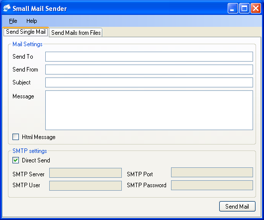 Small Mail Sender Portable 1.0.0.0 software screenshot
