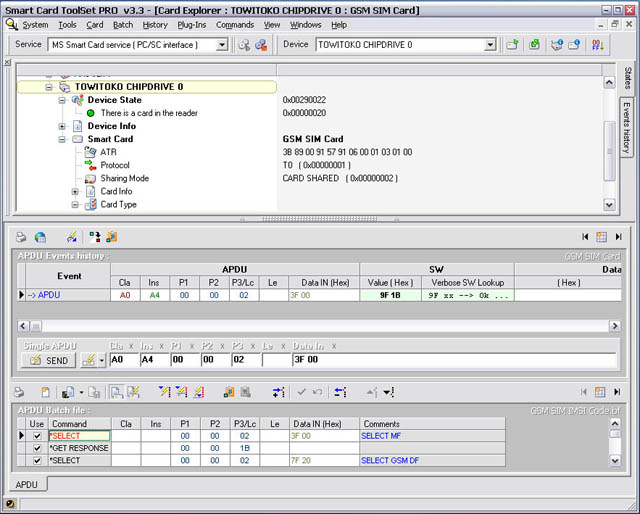 Smart Card ToolSet PRO 3.4.20 software screenshot