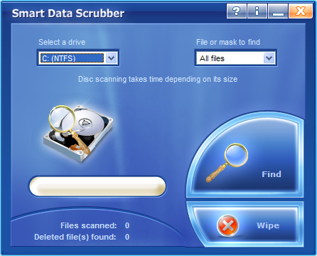 Smart Data Scrubber 3.4 software screenshot