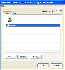 Smart Mail Checker 1.13 software screenshot