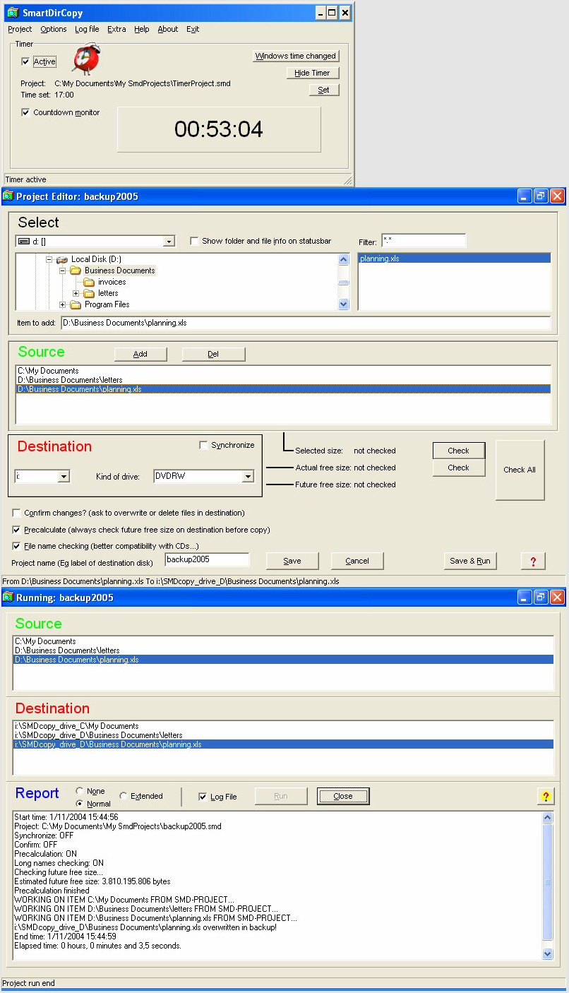 SmartDirCopy 5.0 software screenshot