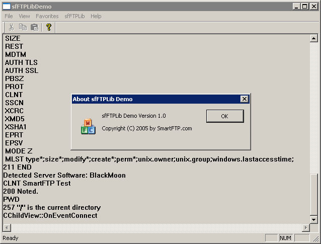 SmartFTP FTP Library 4.0.587.0 software screenshot