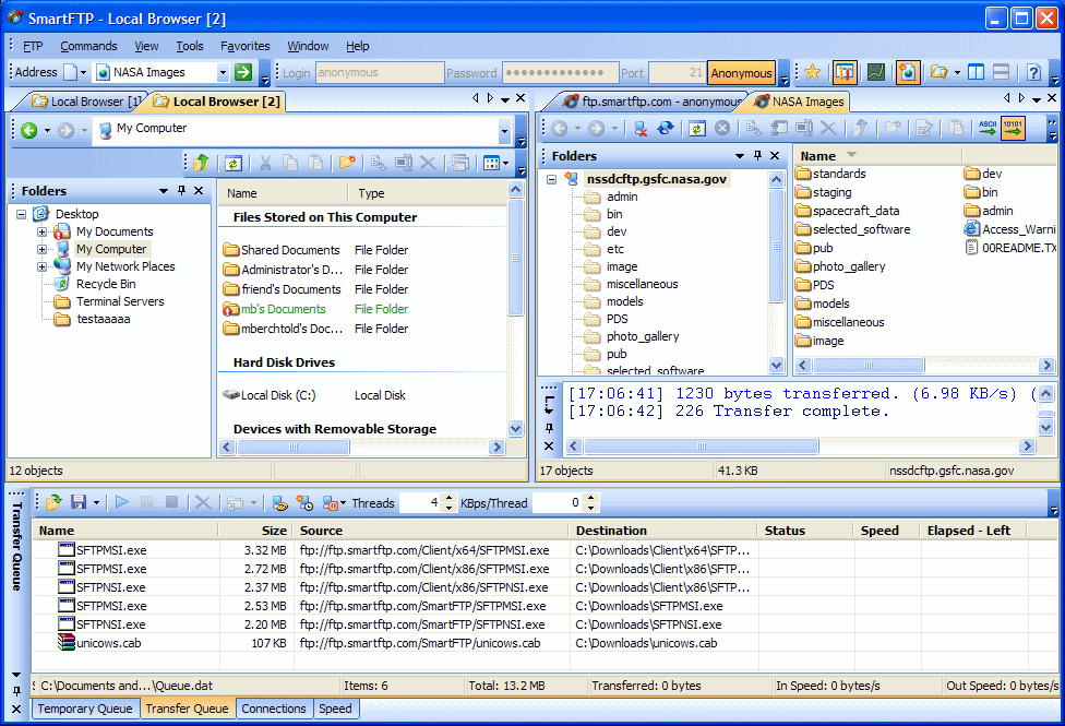 SmartFTP 9.0.2455.0 software screenshot