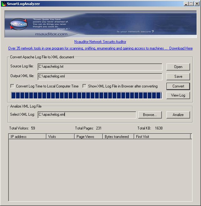 SmartLogAnalyzer 1.2.4 software screenshot