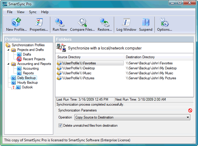 SmartSync Pro 5.1.100 software screenshot