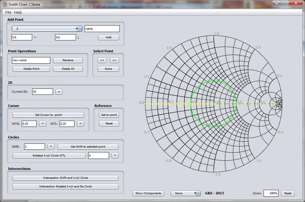 Smith Chart 2.0.8 software screenshot