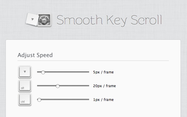 Smooth Key Scroll 1.0.2 software screenshot