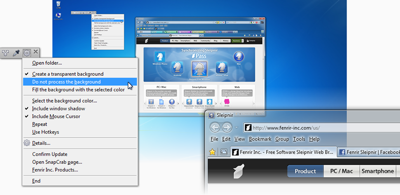 SnapCrab 1.1.2 software screenshot