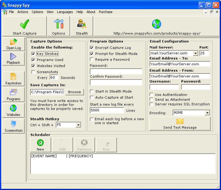 Snappy Spy 4.3.0.208 software screenshot