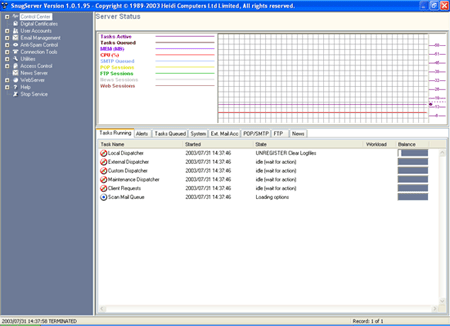SnugServer 4.3.0.24 software screenshot