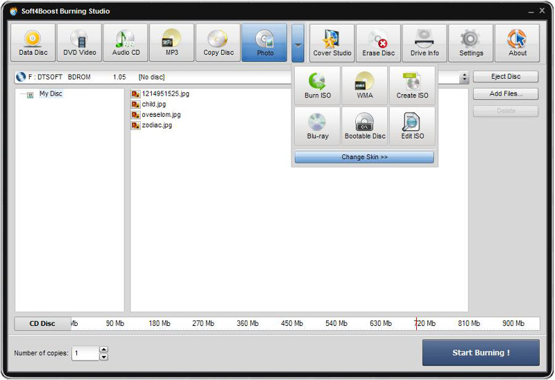 Soft4Boost Burning Studio 4.6.5.669 software screenshot