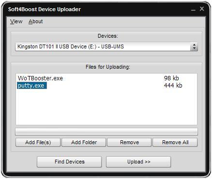 Soft4Boost Device Uploader 5.0.9.539 software screenshot